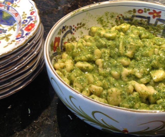 Gnocchi with pesto